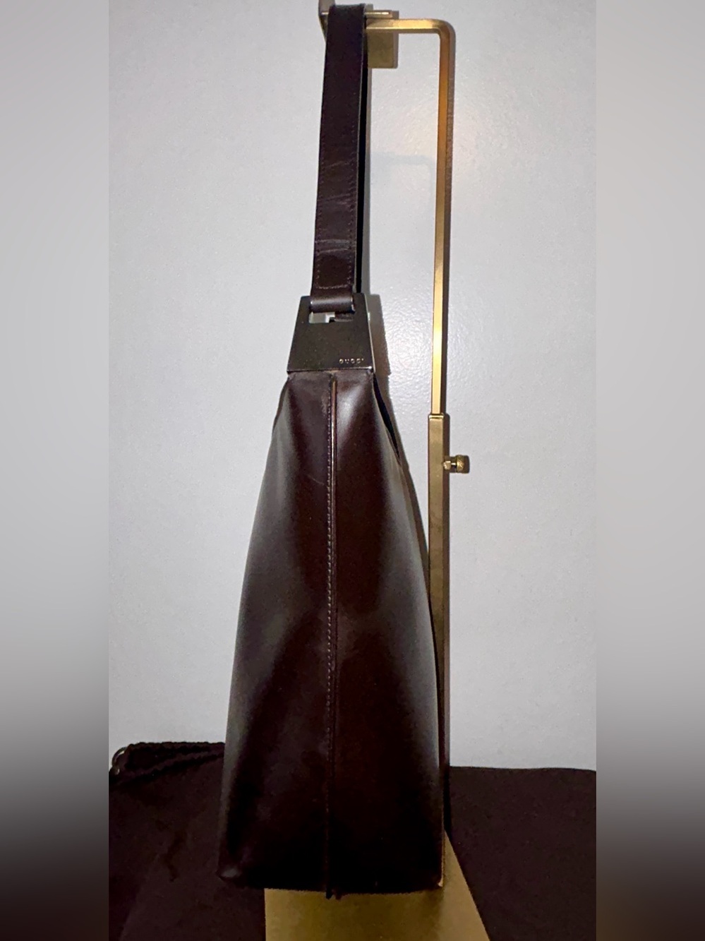Gucci Tom Ford era Vintage leather shoulder bag. - Picture 3 of 14